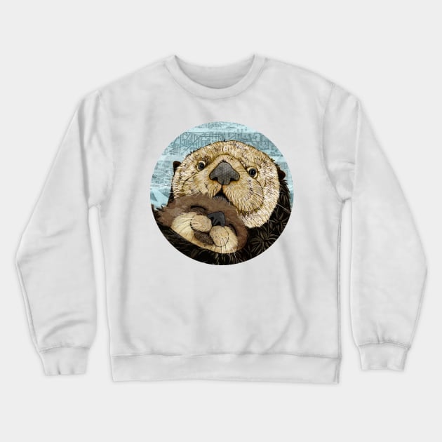 Sea otters Crewneck Sweatshirt by KatherineBlowerDesigns